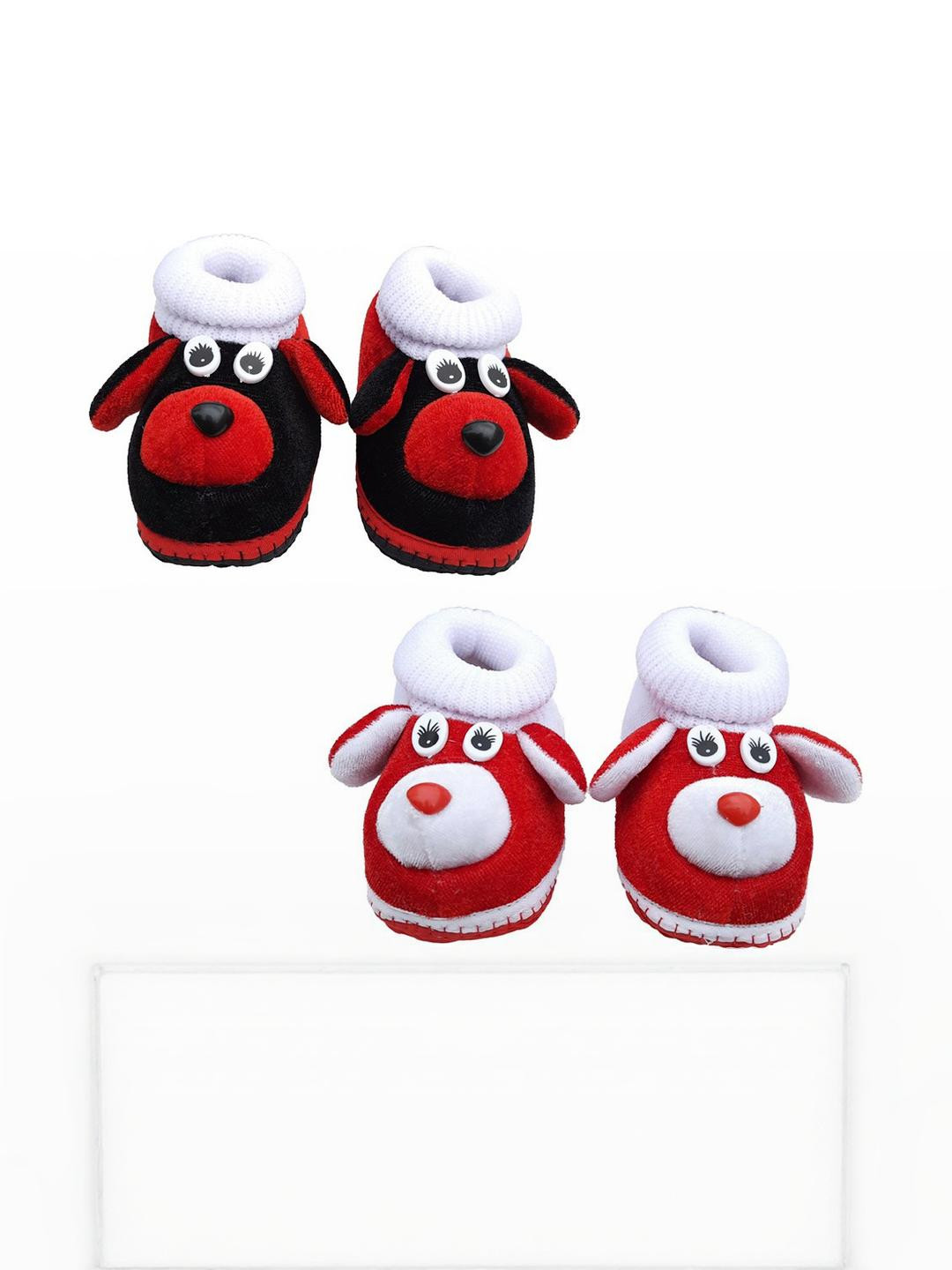 LMN CHILD CARE 2 Pair Unisex Kids Cotton Booties