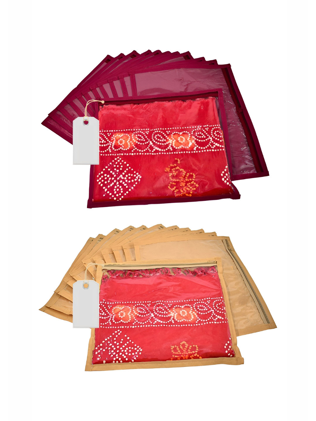 Ajabh Set of 24 Multi-Utility  Saree Cover Bag Wardrobe Storage Organisers