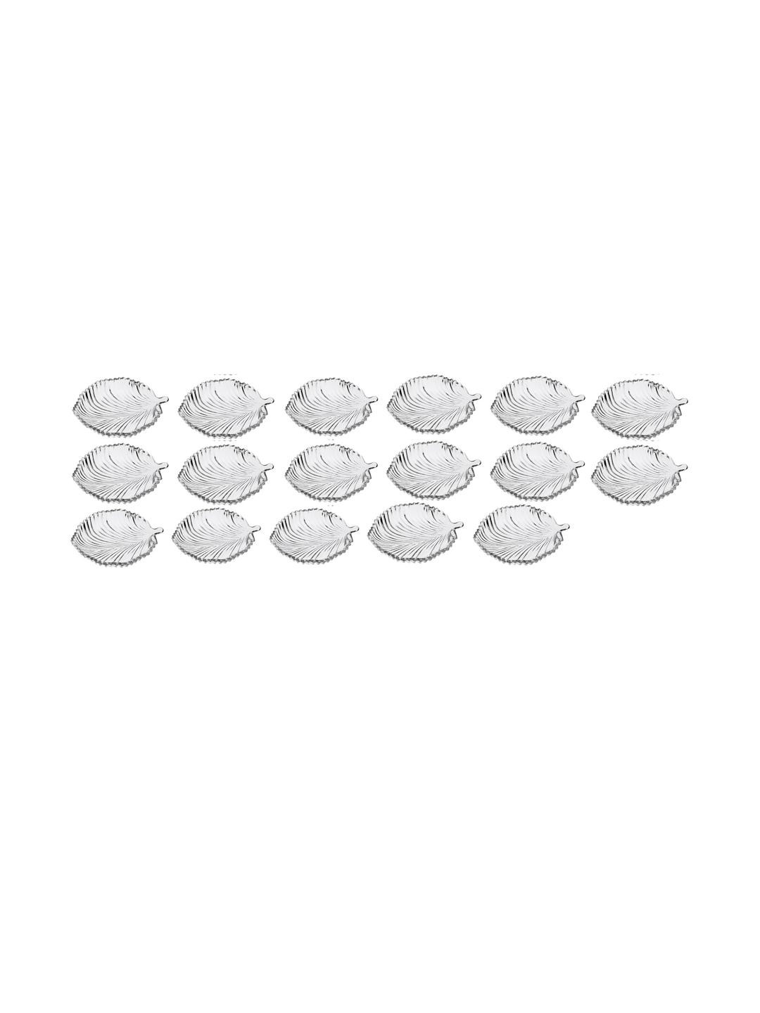 SOMIL Set Of 17 Floral Glass Plates