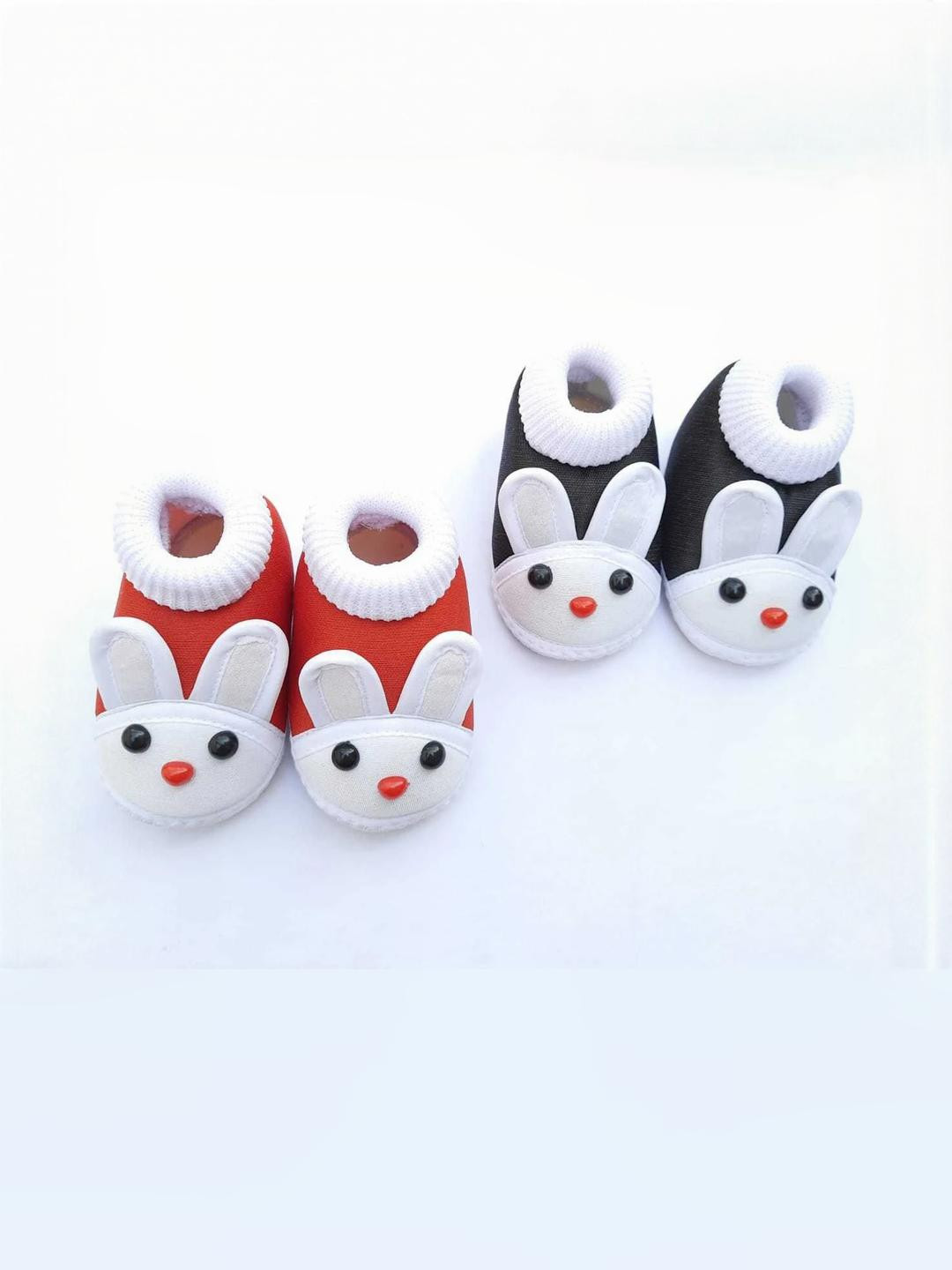 LMN CHILD CARE  Pack of 2 Unisex Kids Cotton Booties