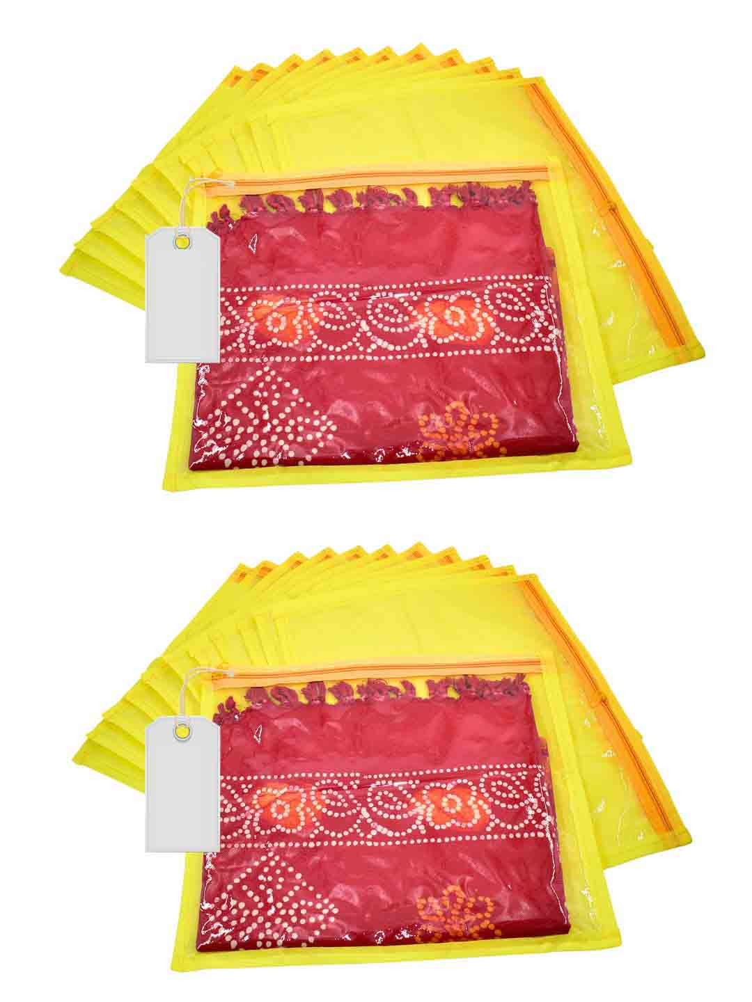 Ajabh Yellow 24 Pieces Regular Multi-Utility Garment Cover Bag Organisers