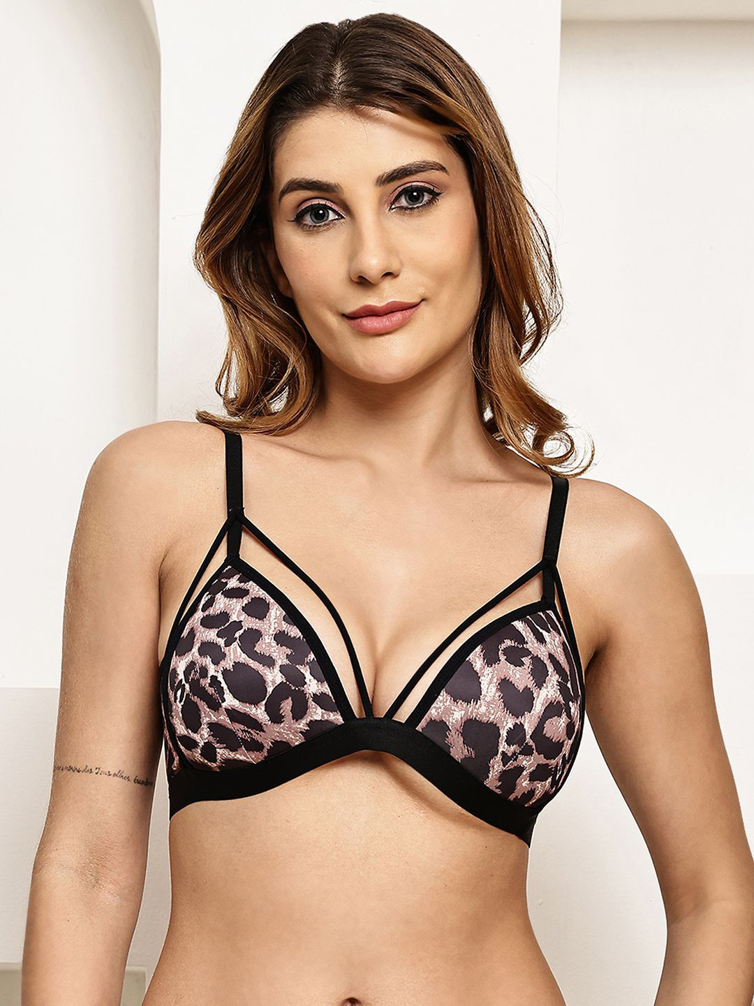 Quttos Animal Bra Half Coverage Lightly Padded