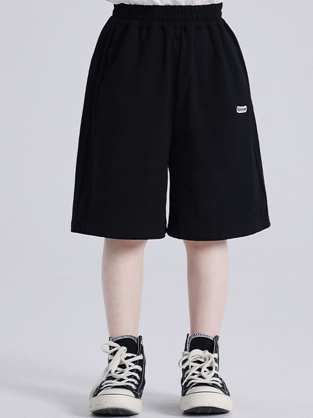 LULU & SKY Boys Loose Fit High-Rise Wide Leg Shorts