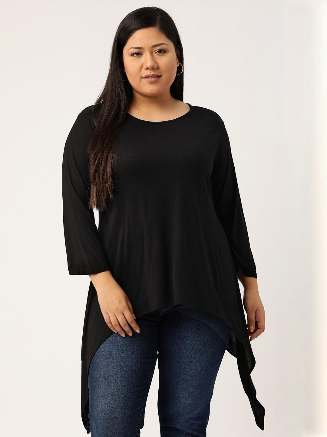 theRebelinme Women Plus Size A-Line Top