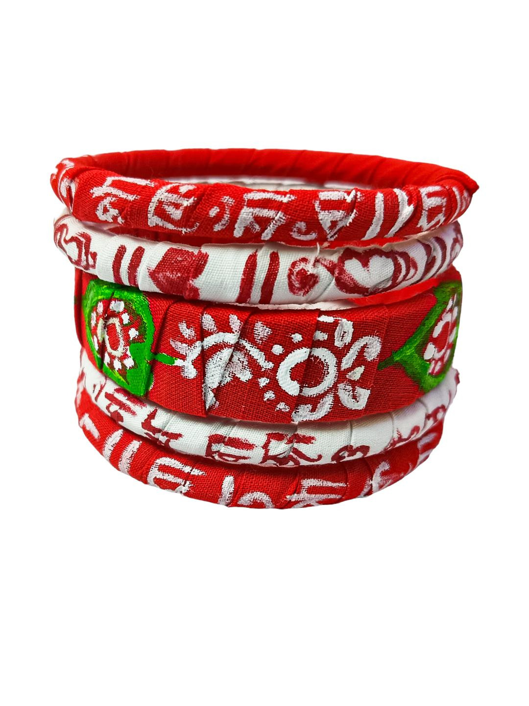 SOUNDARYA BOUTIQUE Red Alloy Bangle