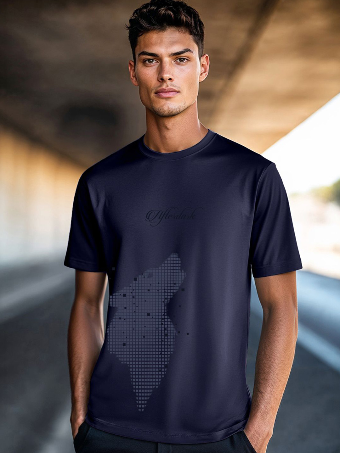 Bewakoof Men Inking Blue Party Animal After Dark Graphic Printed T-shirt