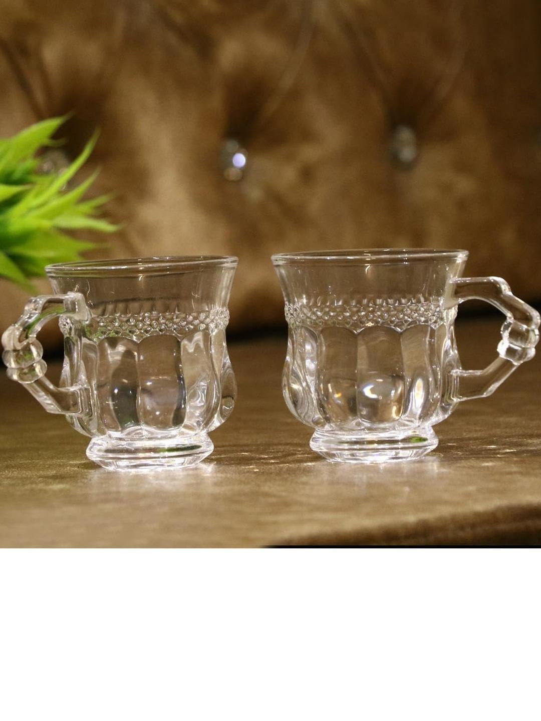 Somil Designer Stylish Cup Set of 2, for Serving Tea, Coffee and Other Drinking Baverage, 80 ml