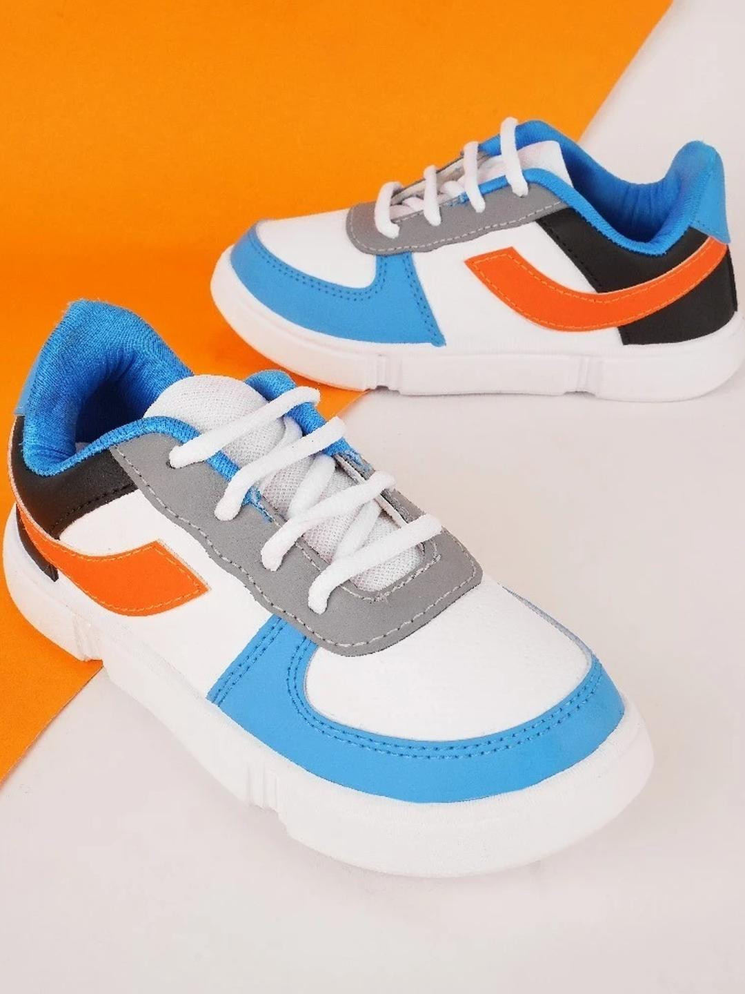 PU-PINE BUZZ_BLUE_ORANGE Boys Colourblocked Sneakers