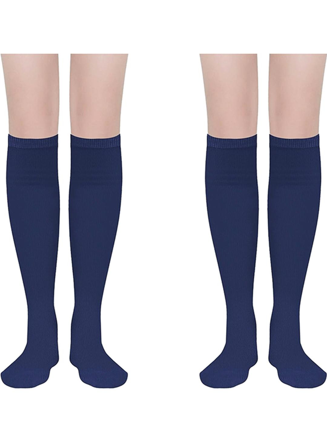 MUKHAKSH Women Navy Blue Socks