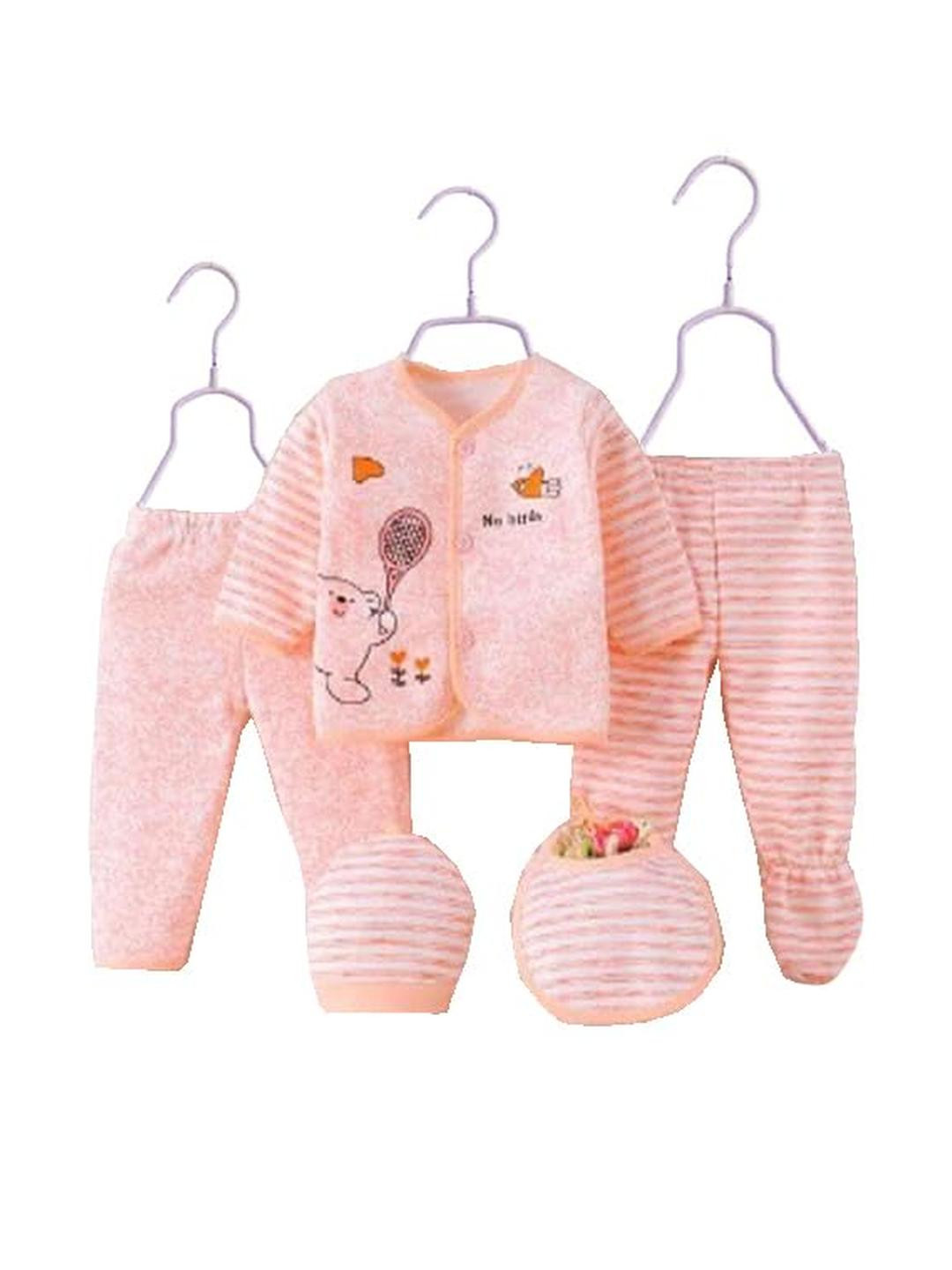 BABY LOOKS Kids-Unisex Peach Wool Blend Clothing Set