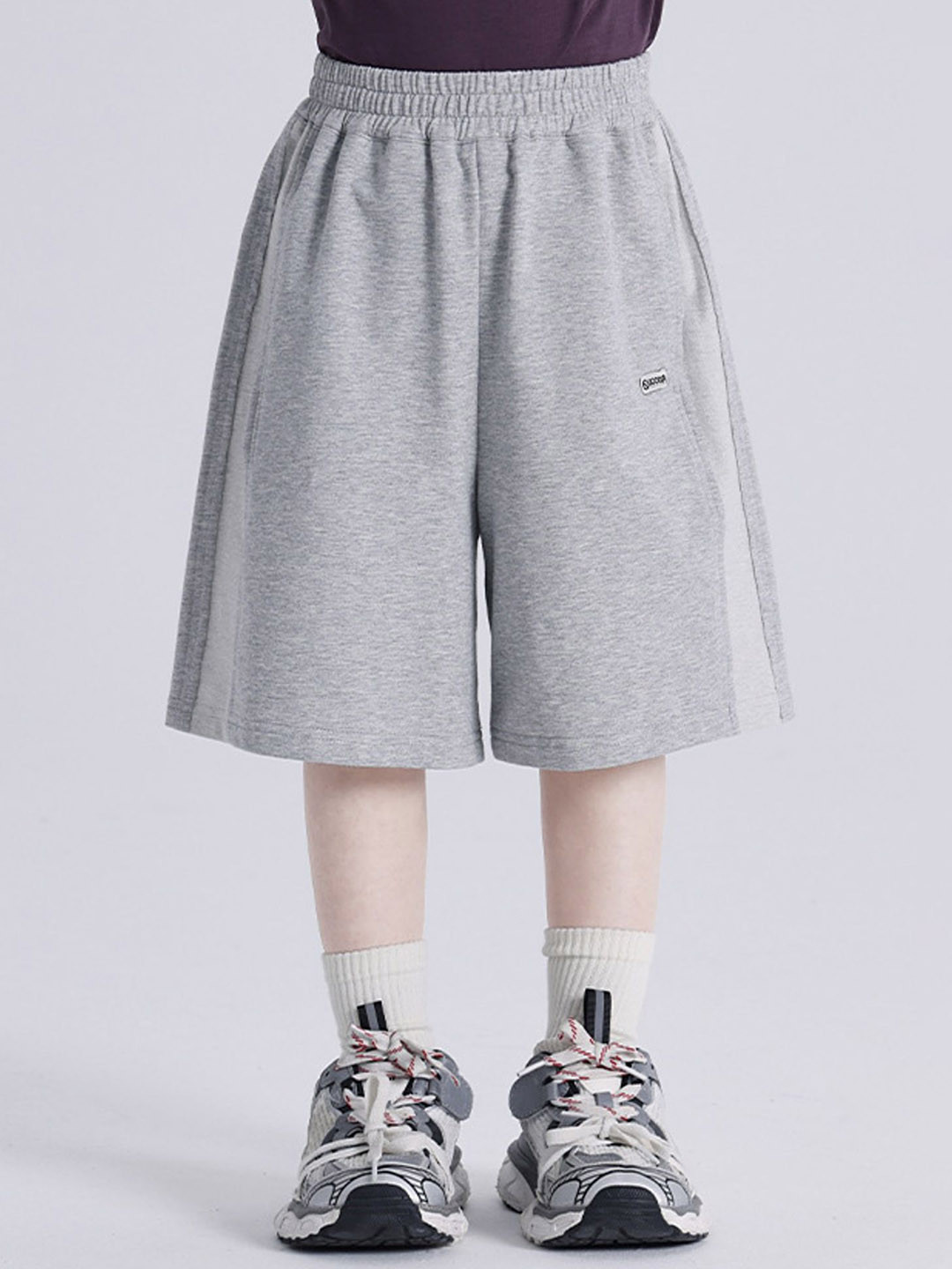 LULU & SKY Boys Solid Loose Fit High-Rise Knee Length Shorts