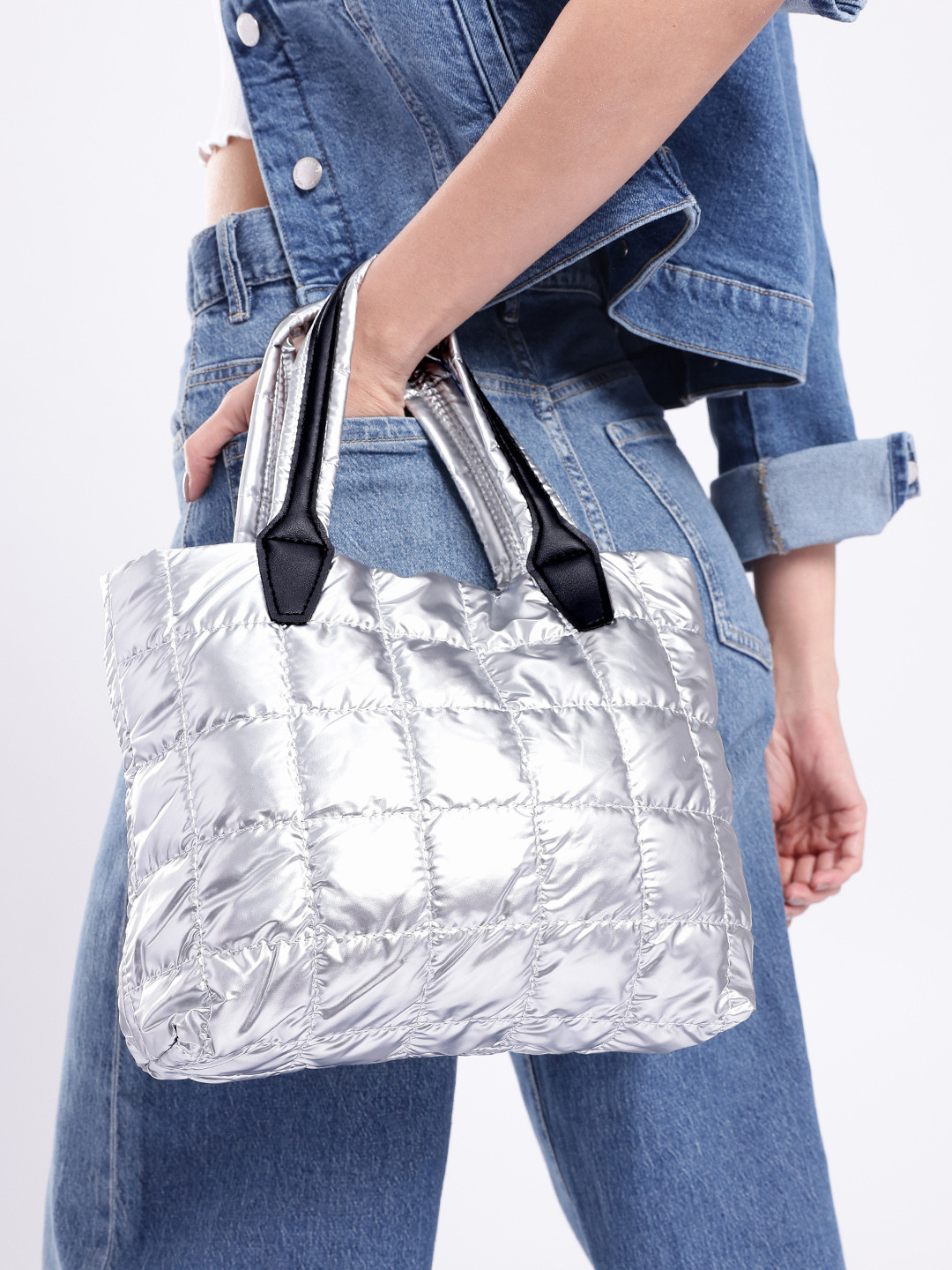 DressBerry Quilted Shopper Handheld Bag