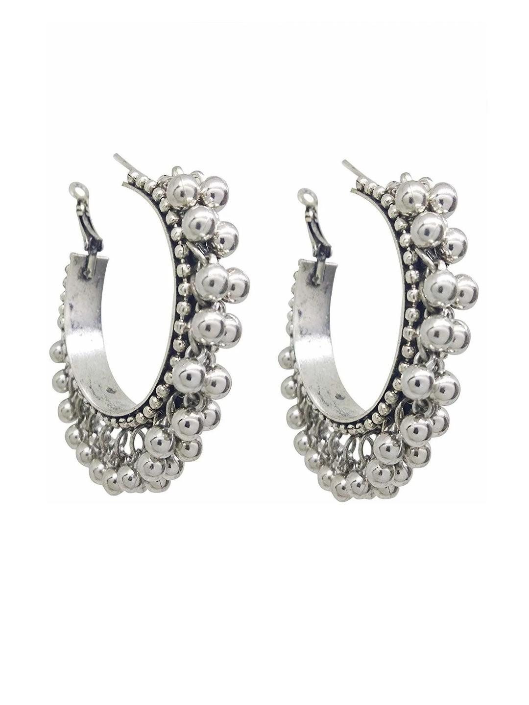 Bevy Pearls Girls Silver Earrings