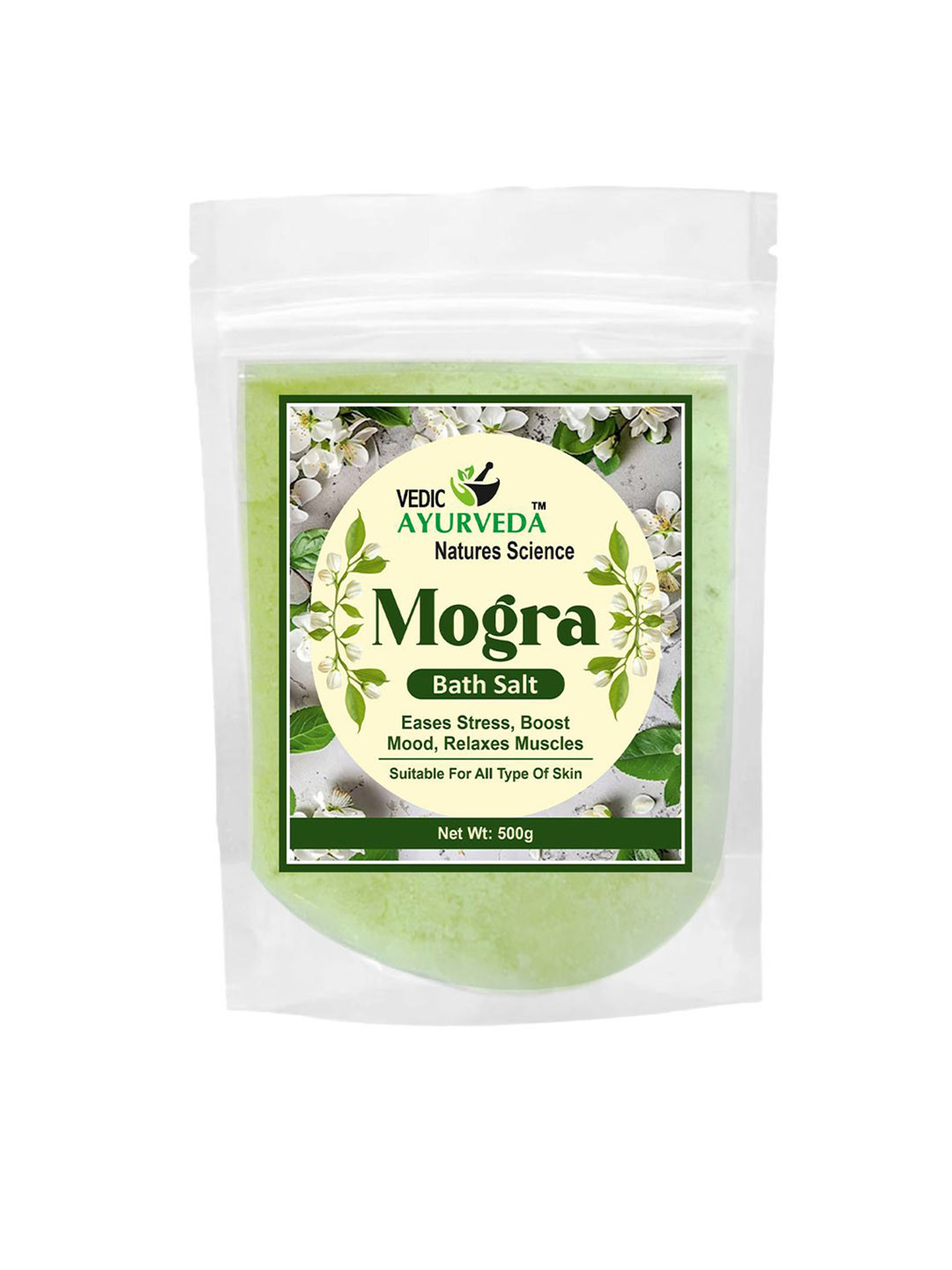 VEDICAYURVEDA Mogra Bath Salt With Vitamin E - 500 g
