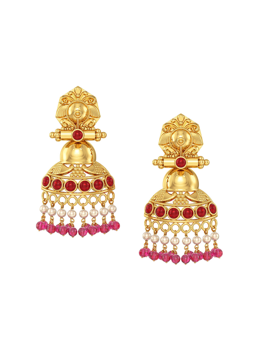 Joyalukkas Gold Cluster Jhumki- 7.14 gms