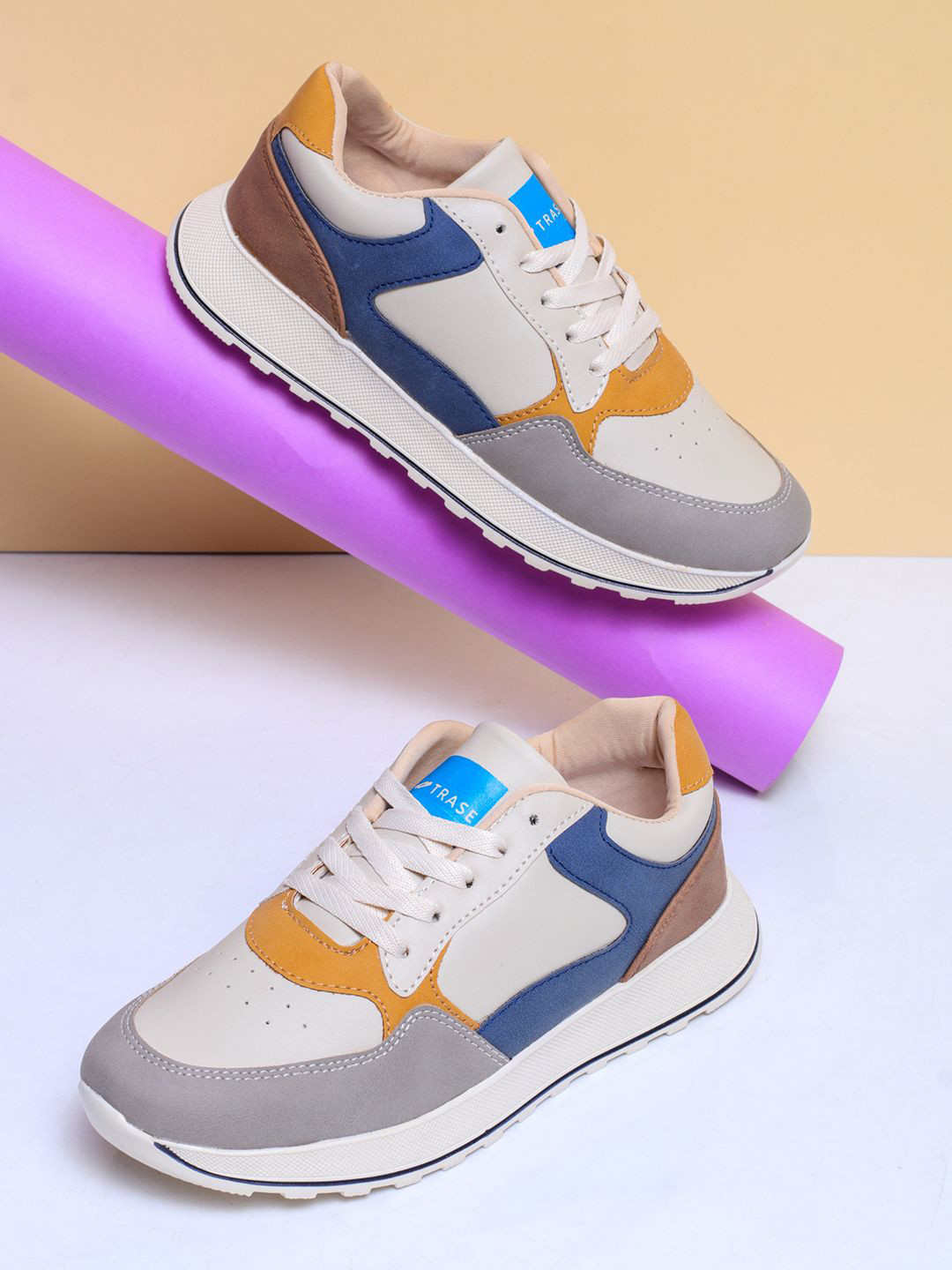 TRASE Easyfit Women Colourblocked Lace-Ups Sneakers