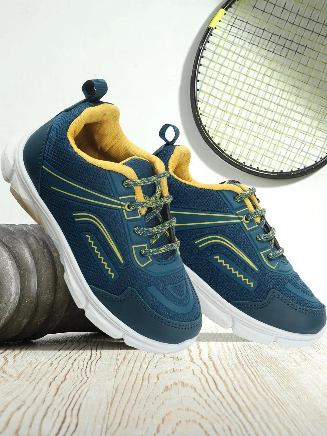 PU-PINE Blue Non-Marking Textile Walking Sports Shoes