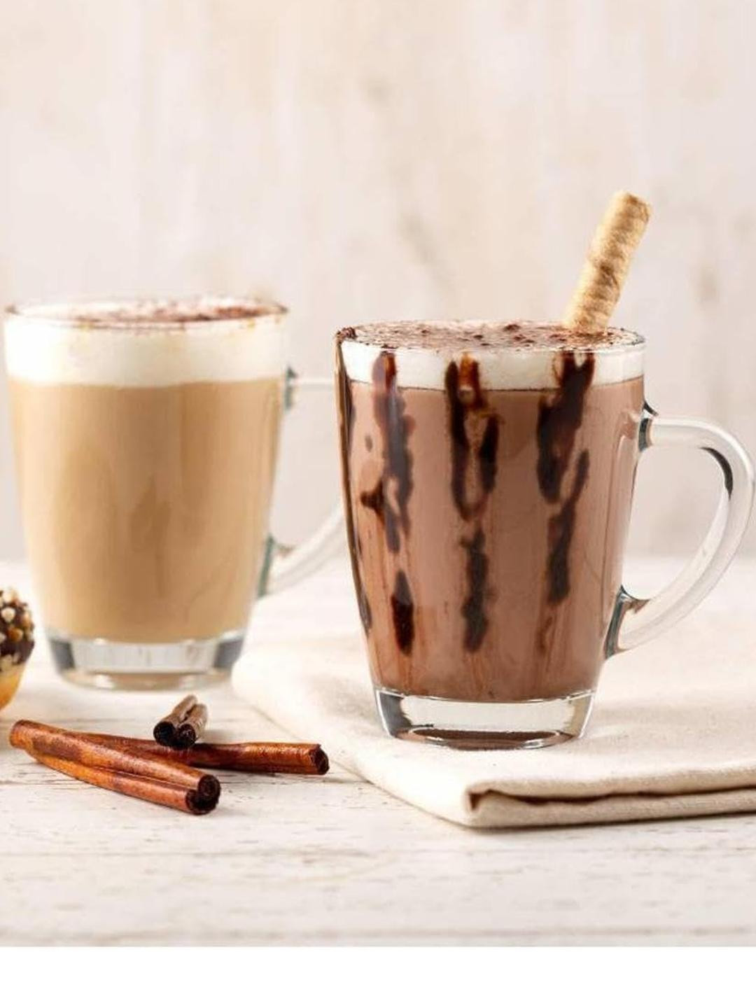 Somil Clear Glass Coffee & Tea Cup / Mug, Enjoy Your Drink in Style, Pack of 2, 180 Ml, 7 X 10 X 10 CM