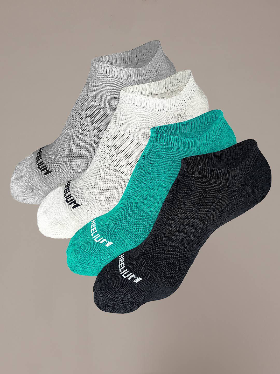 Heelium Men 4-Pcs Ankle-Length Ultra-SoftSocks