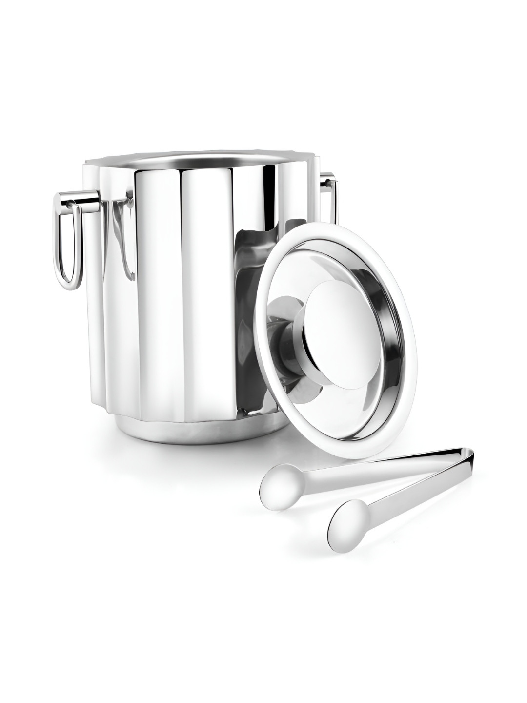 SHAY Stainless Steel Ice Bucket With Lid & Tong - 1.5L