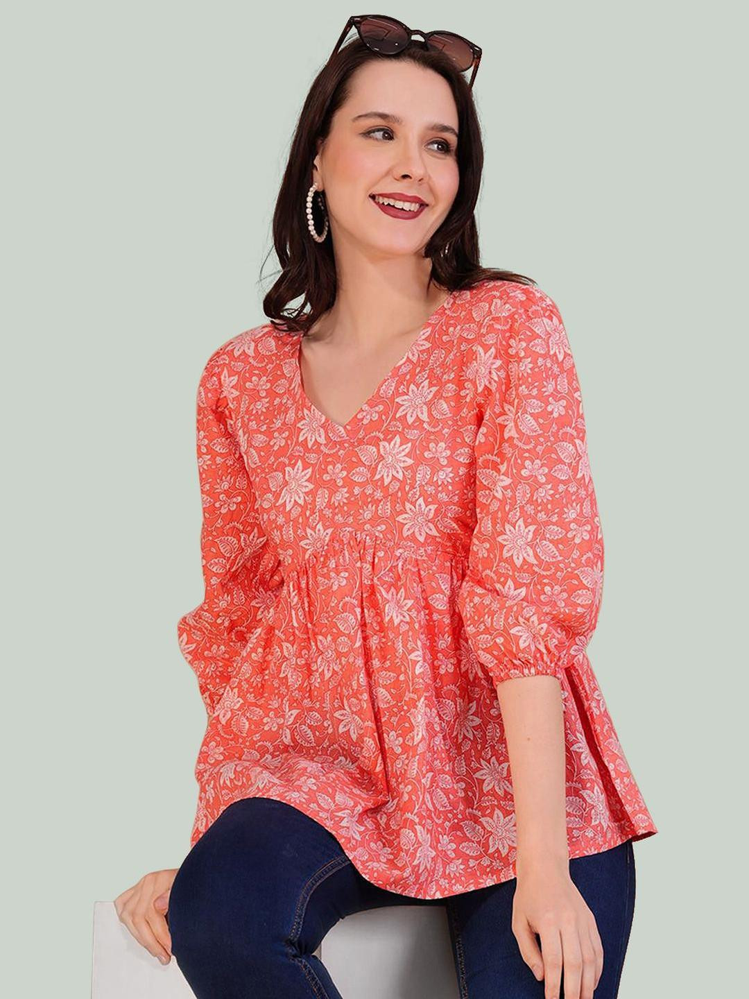 AMANISHA Floral Printed Top