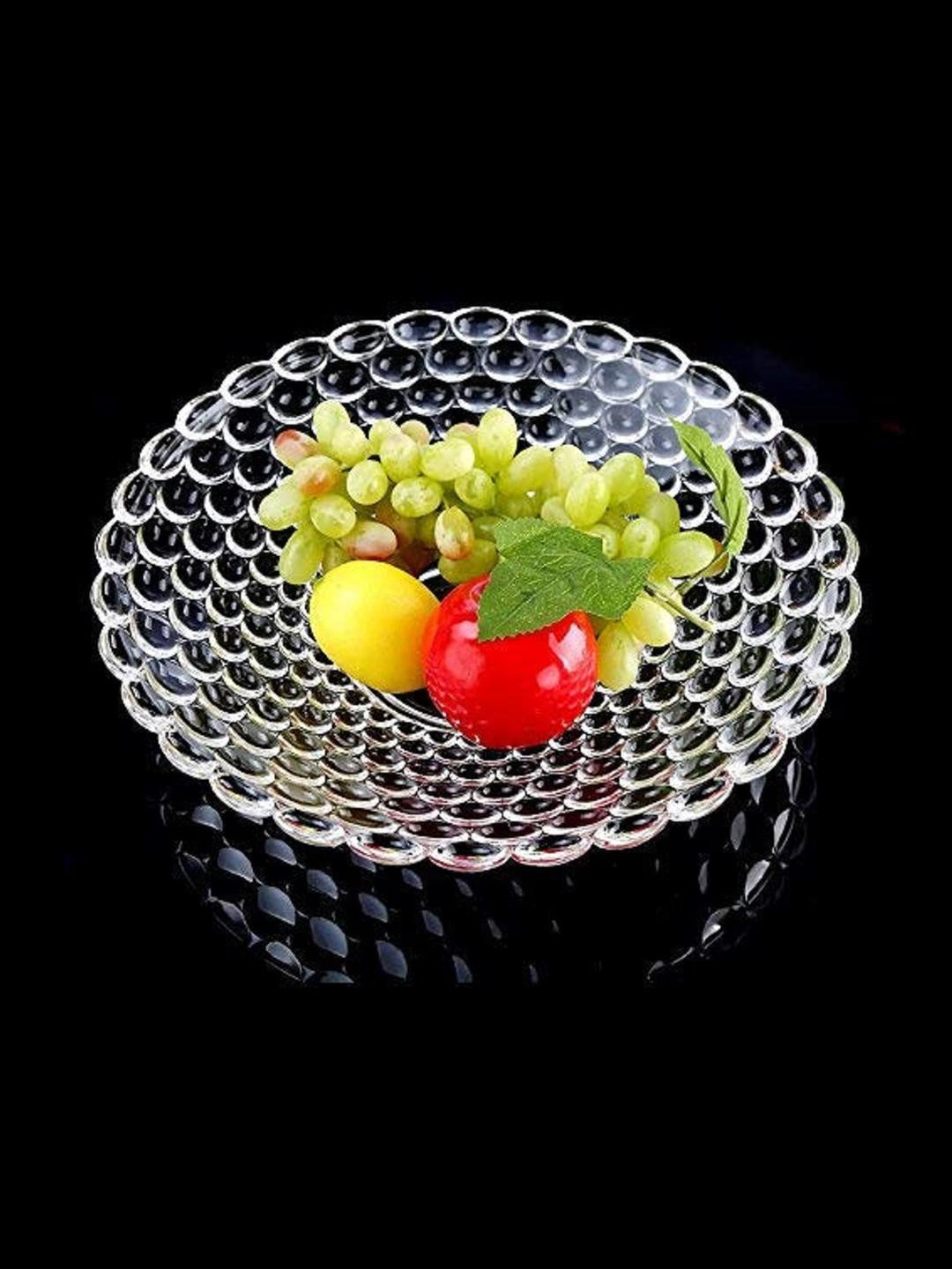 SOMIL Transparent 1 Pieces Glass Dishwasher and Microwave Safe Plates