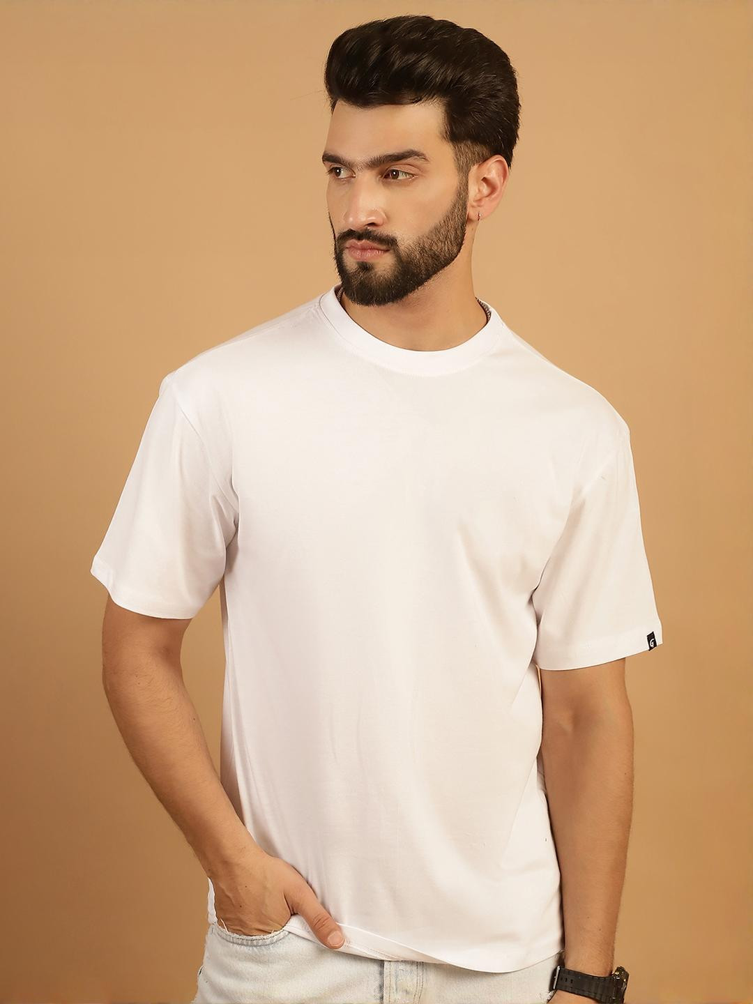 GRAGE Men White Tshirts