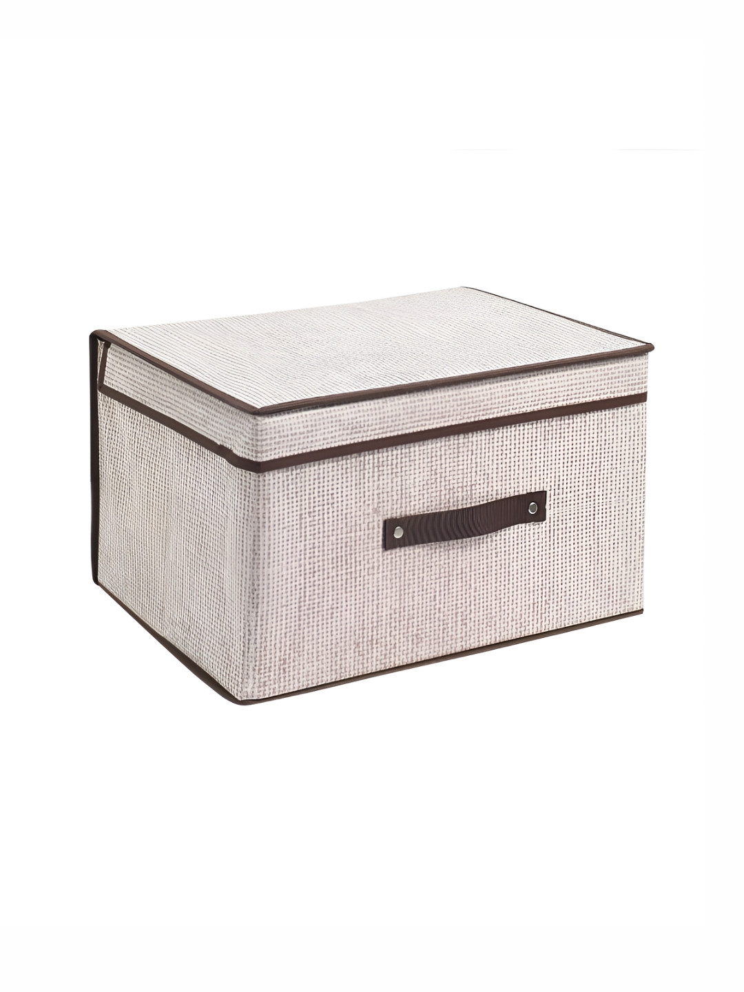 HomeStorie Brown Set of 1 Multi-Utility Cloth Storage Box Organisers for Wardrobe