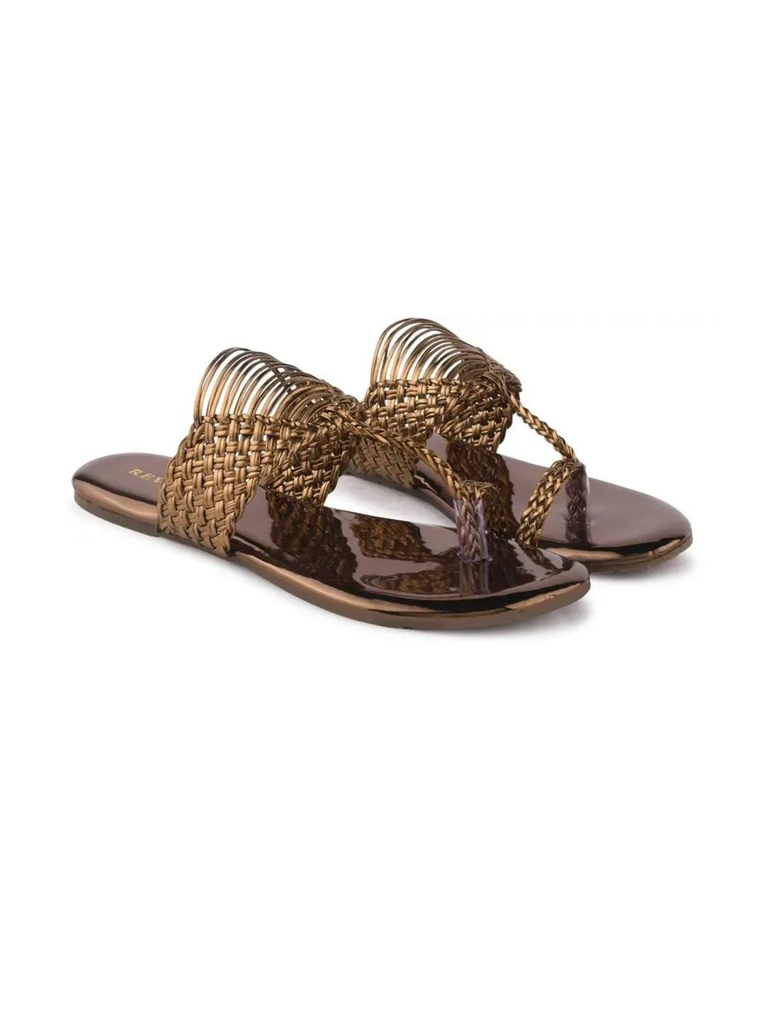 REVIT Women Brown Leather Flats