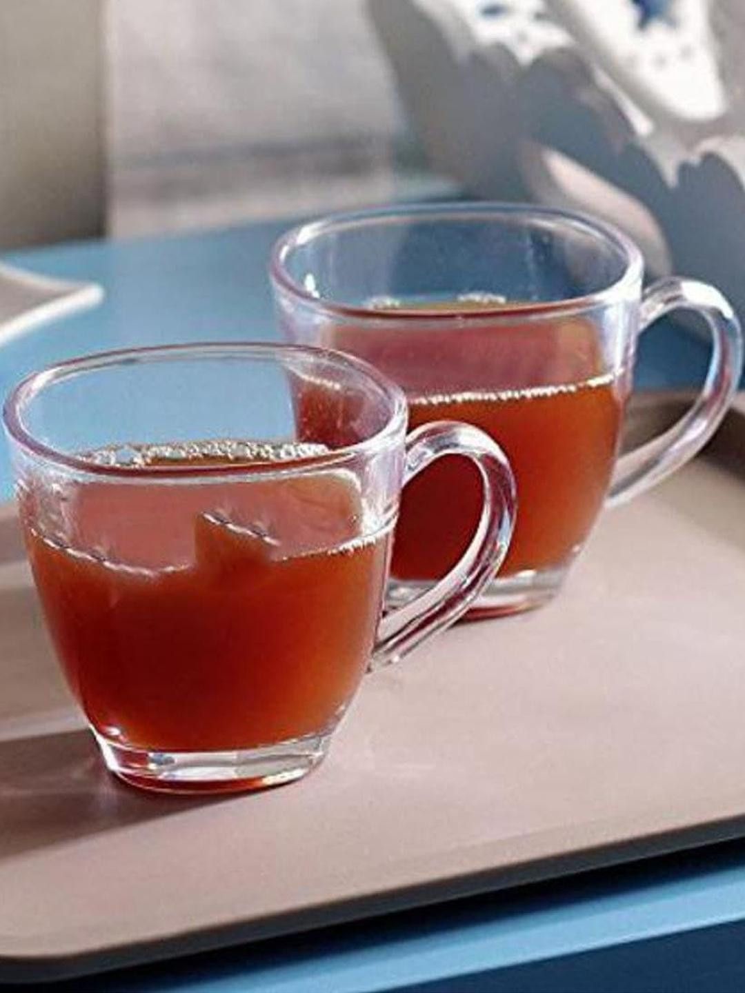 Somil Glass Tea / Coffee Serving Cup, Set Of 2-Oh14, Clear, 150 Ml