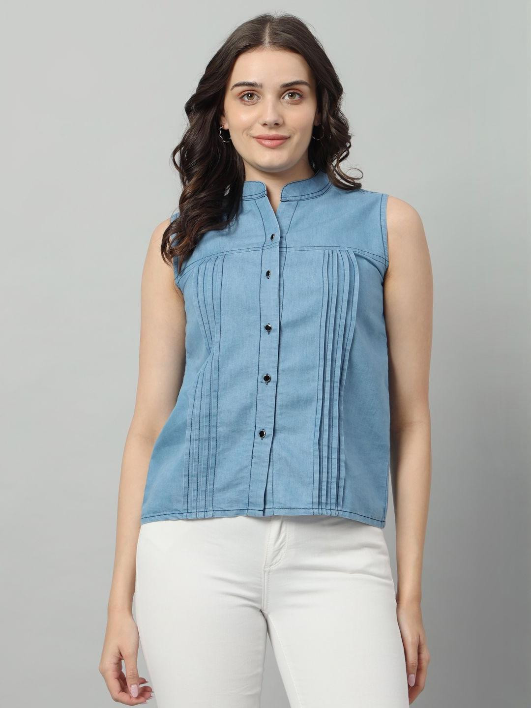 NATURE CRAFT Mandairan Collar Shirt Style Top