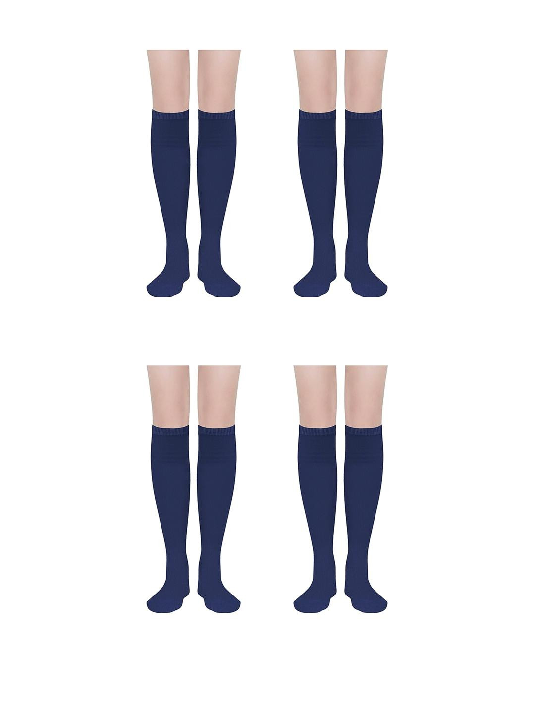 MUKHAKSH Women Navy Blue Socks