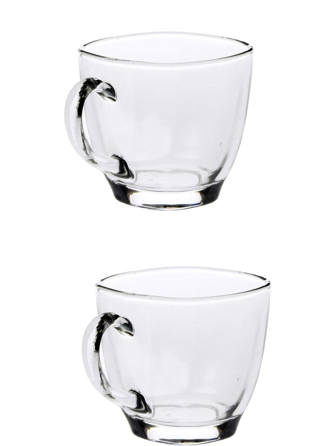 Somil Glass Tea Cup, Set of 2-cp37, Clear, 330 Ml