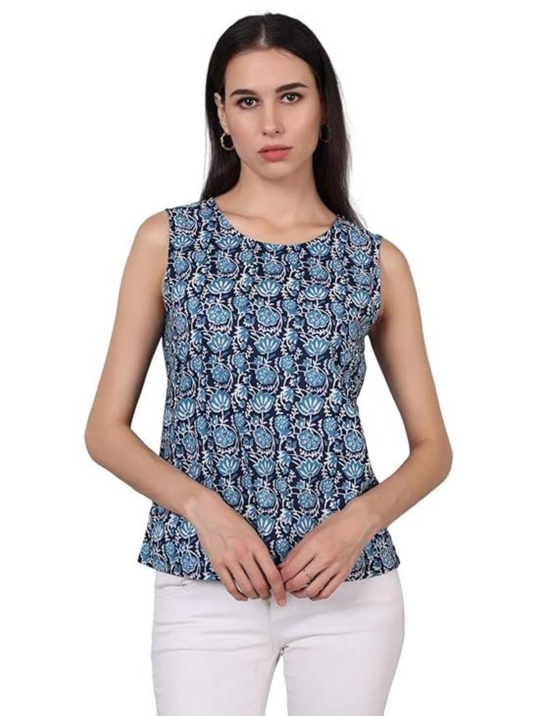 TRENDER Women Blue Tshirts