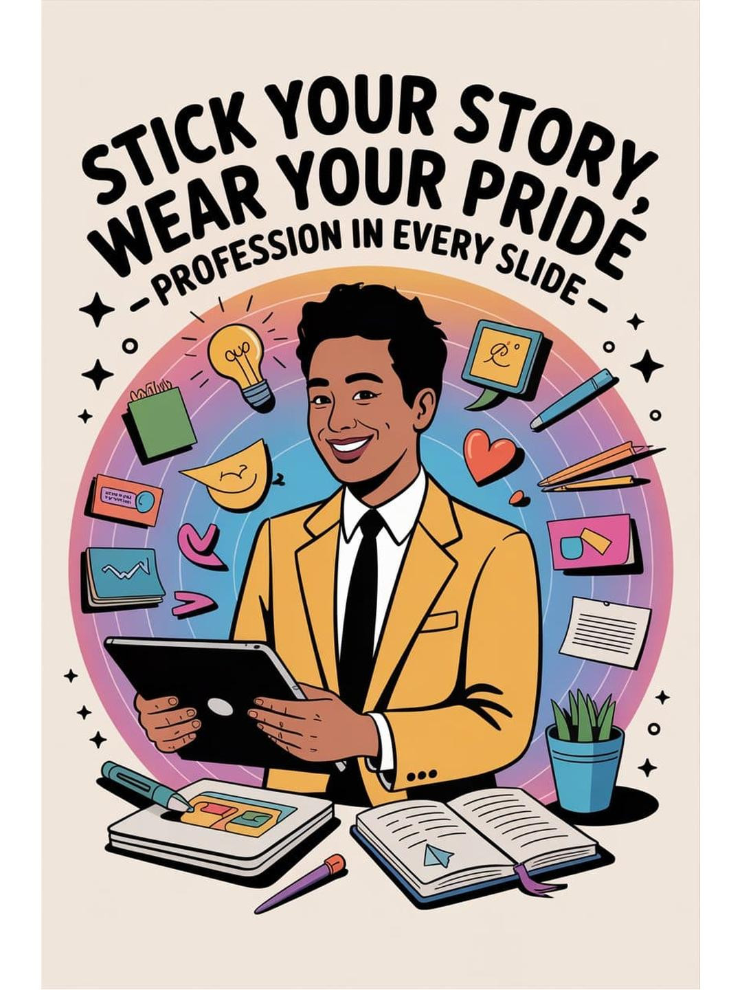 PRINTING DADDY Pack Of 55 Entrepreneur Profession Vinyl Stickers