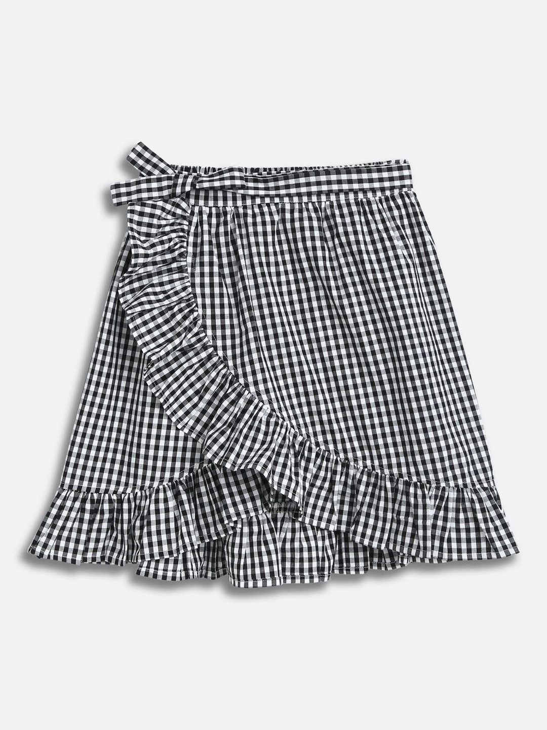 Allen Solly Junior Checked Ruffled Tulip Skirt