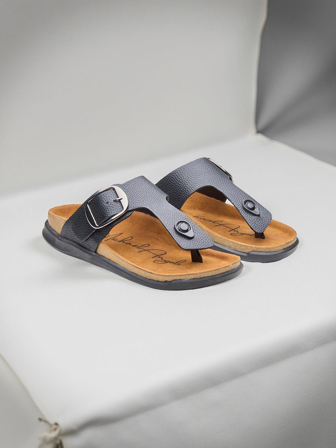 MICHAEL ANGELO Women Open Toe Flats with Buckles