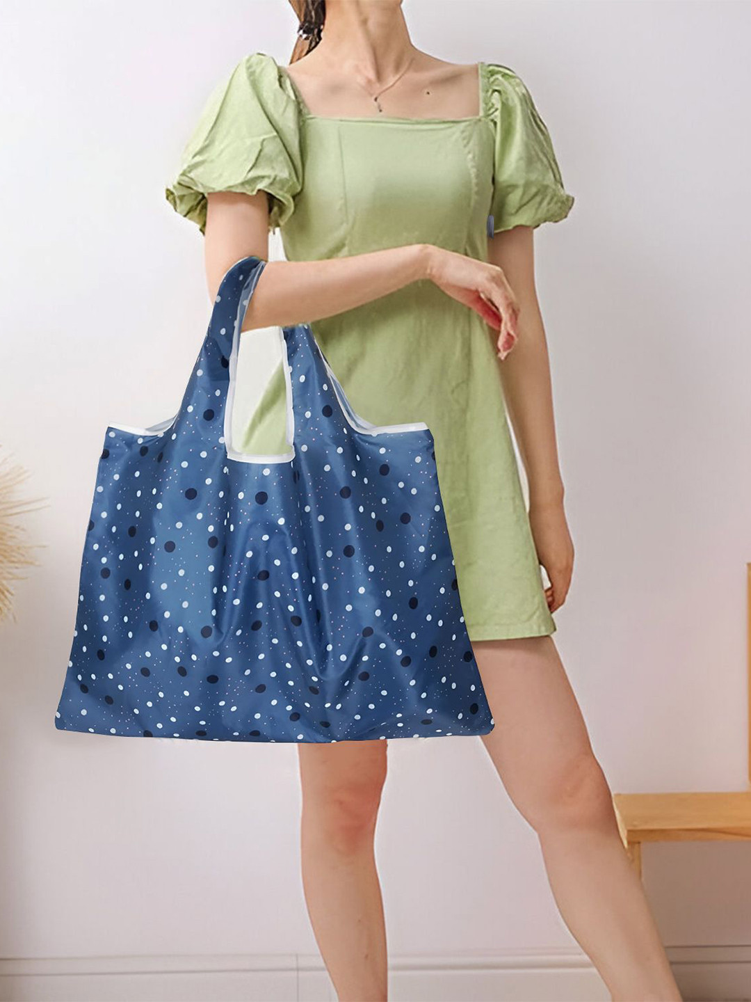MOMISY Embellished Leather Oversized Shopper Tote Bag