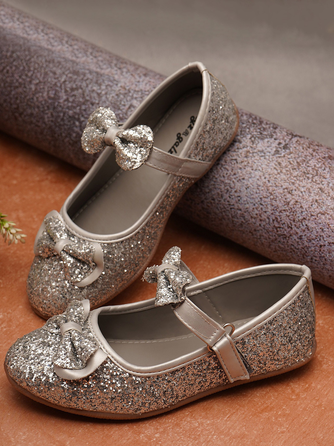 BOYZ N GALZ Girls Embellished Ballerinas with Bows