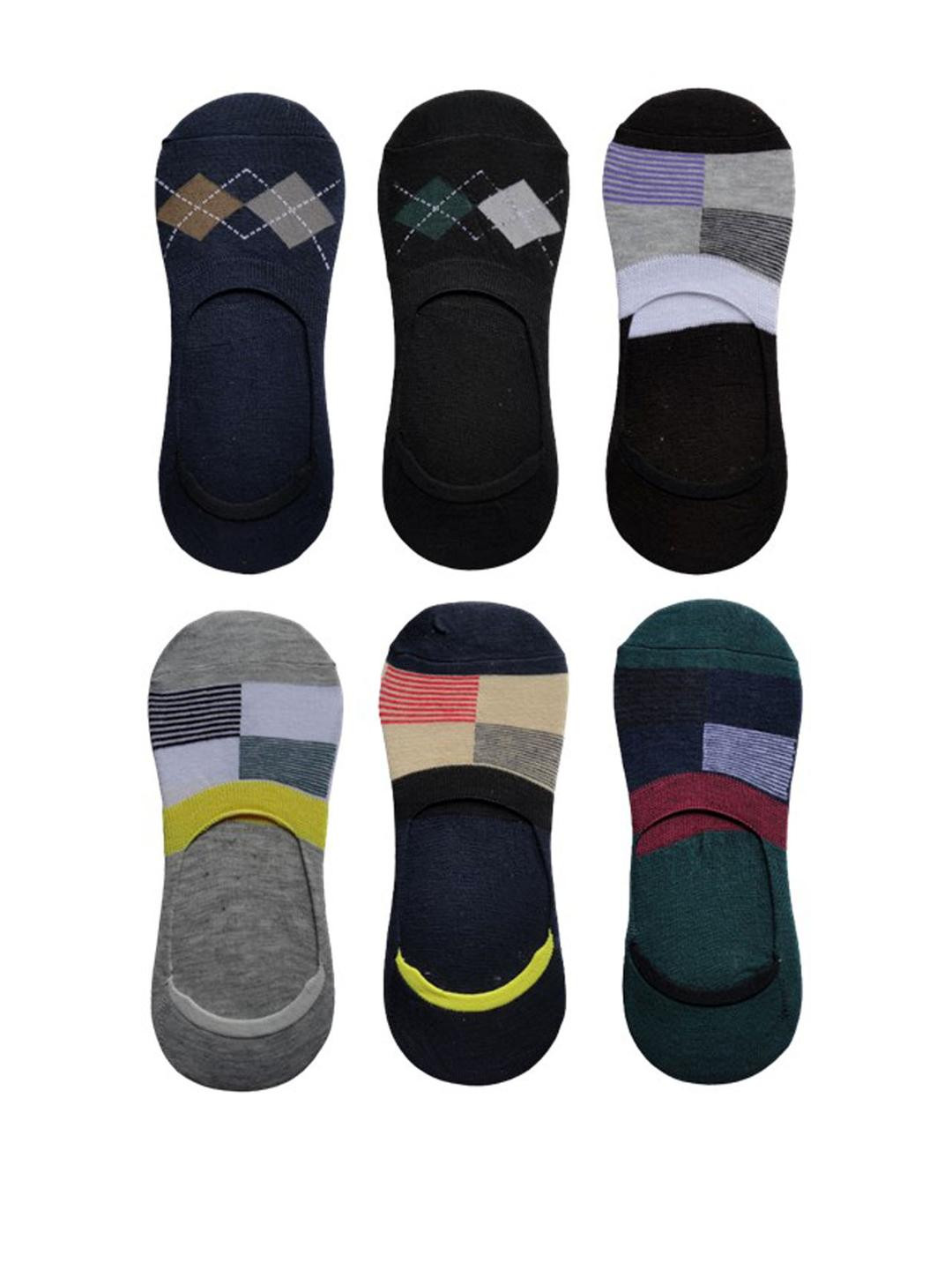 VOICI Pack of 6 Adult Multicolor Loafer Socks