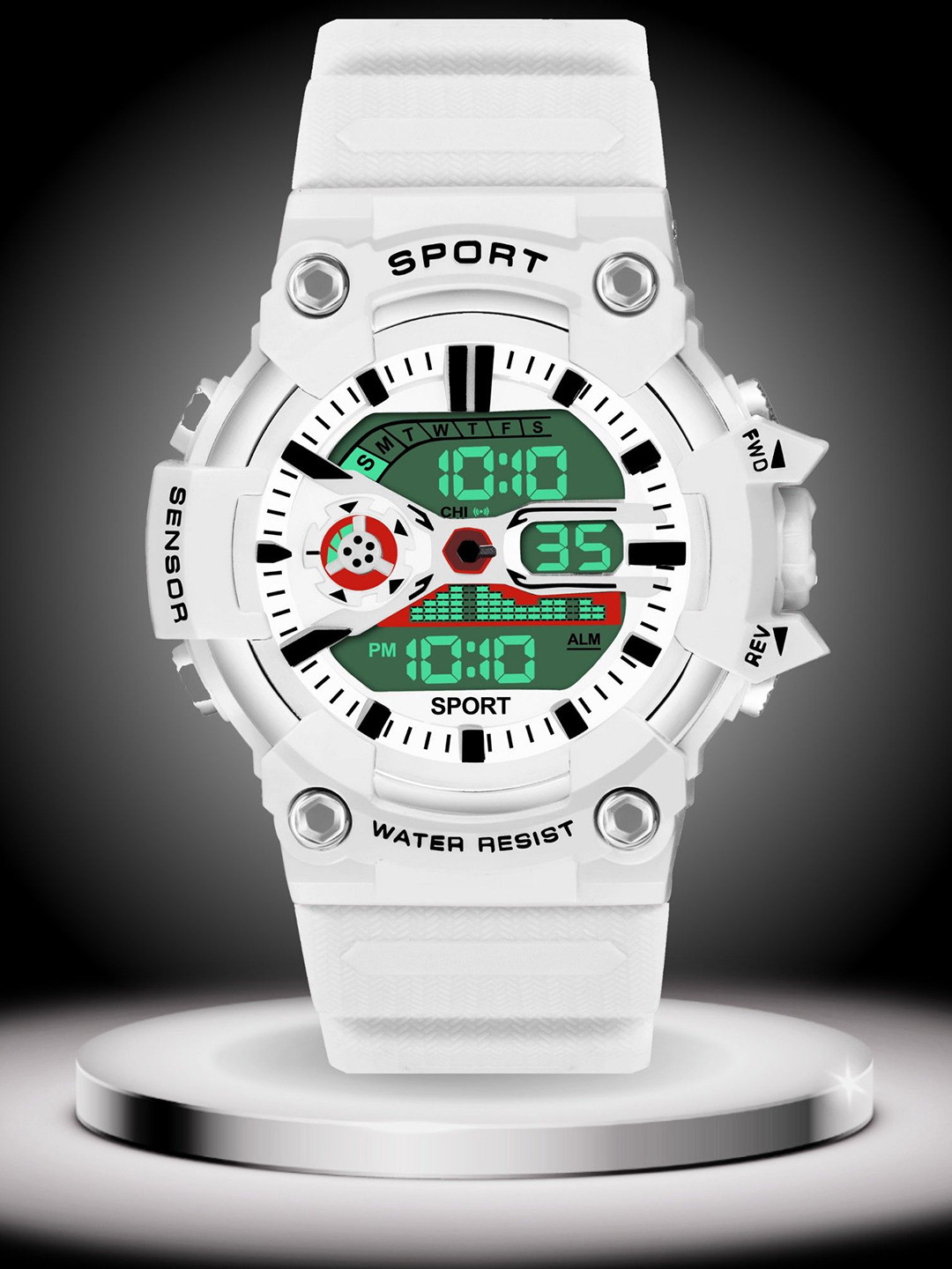 ON TIME OCTUS Kids Dial & Straps Digital Watch DIGI-034 WHITE