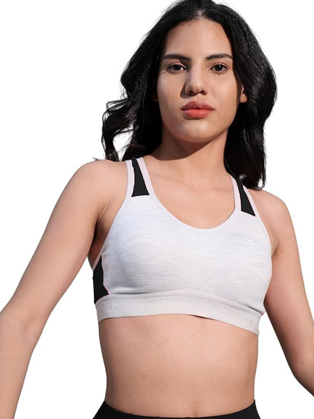 BODYSIZE Non-Padded Bra Full Cotton Sports Bra