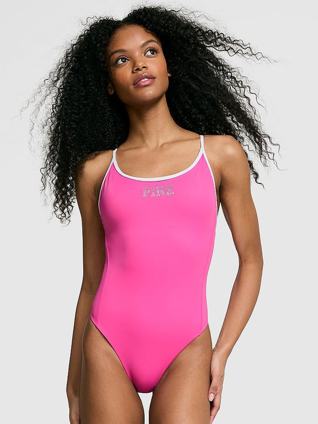 Victoria's Secret PINK Low-Back Scoop Neck One-Piece Bodysuit