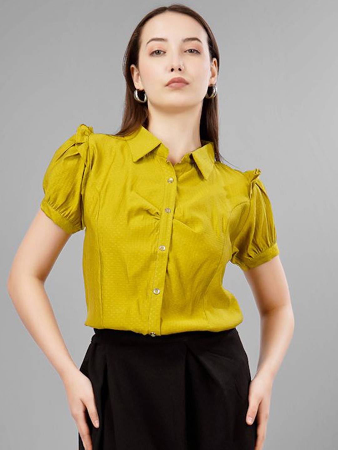 Kinjo Shirt Collar Top & Skirt Co-Ord Set