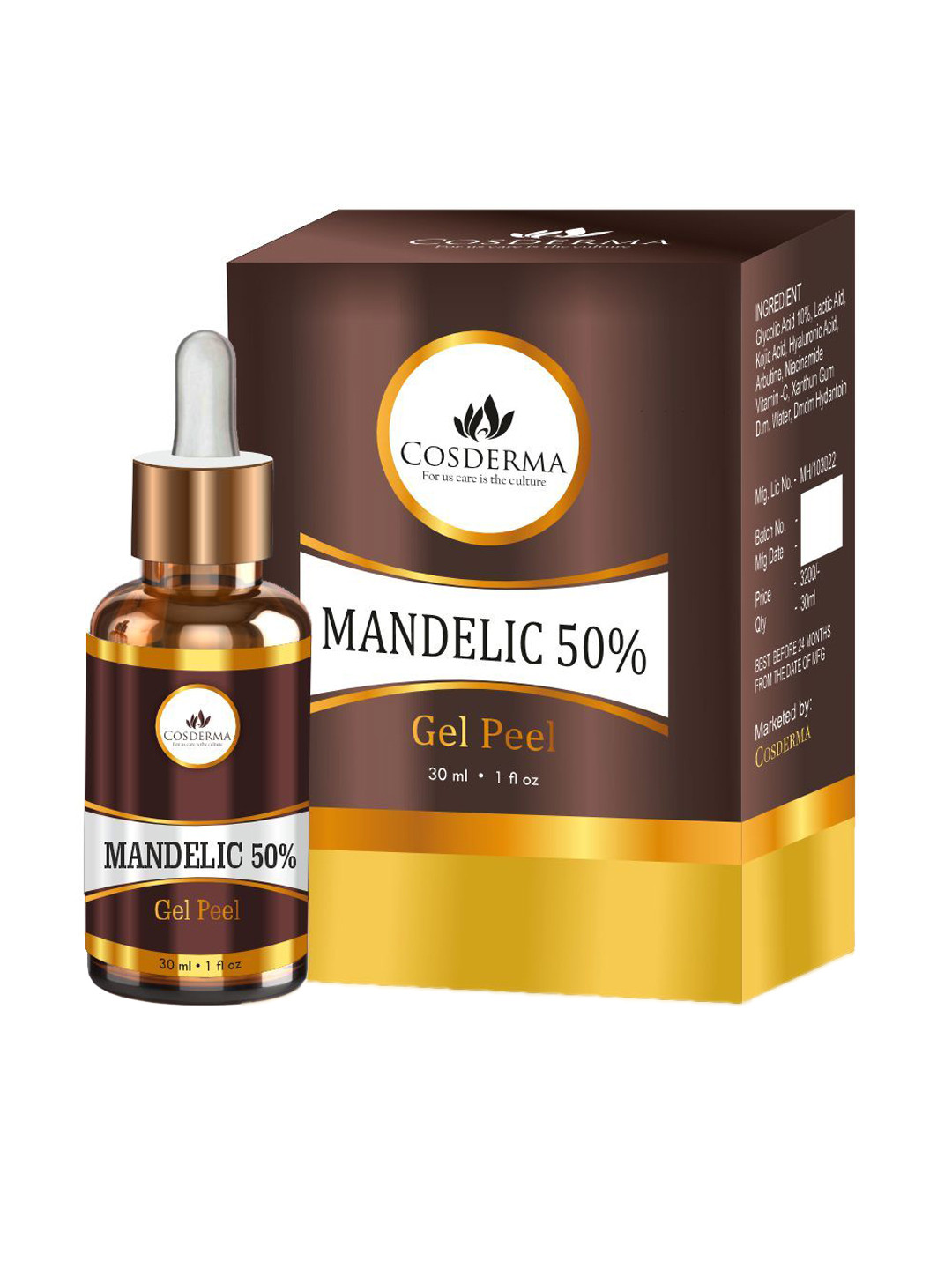 COSDERMA Mandelic 50% Gel Peel With Tea Tree Extract - 30 ml
