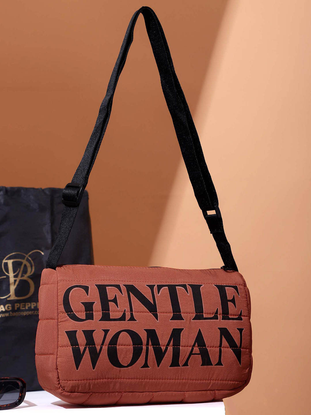 Bag Pepper Women Typography Printed Structured Shoulder Bag