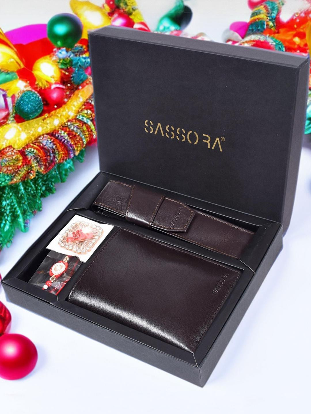 Sassora Rakhi With Accessories And Roli Chawal Gift Set