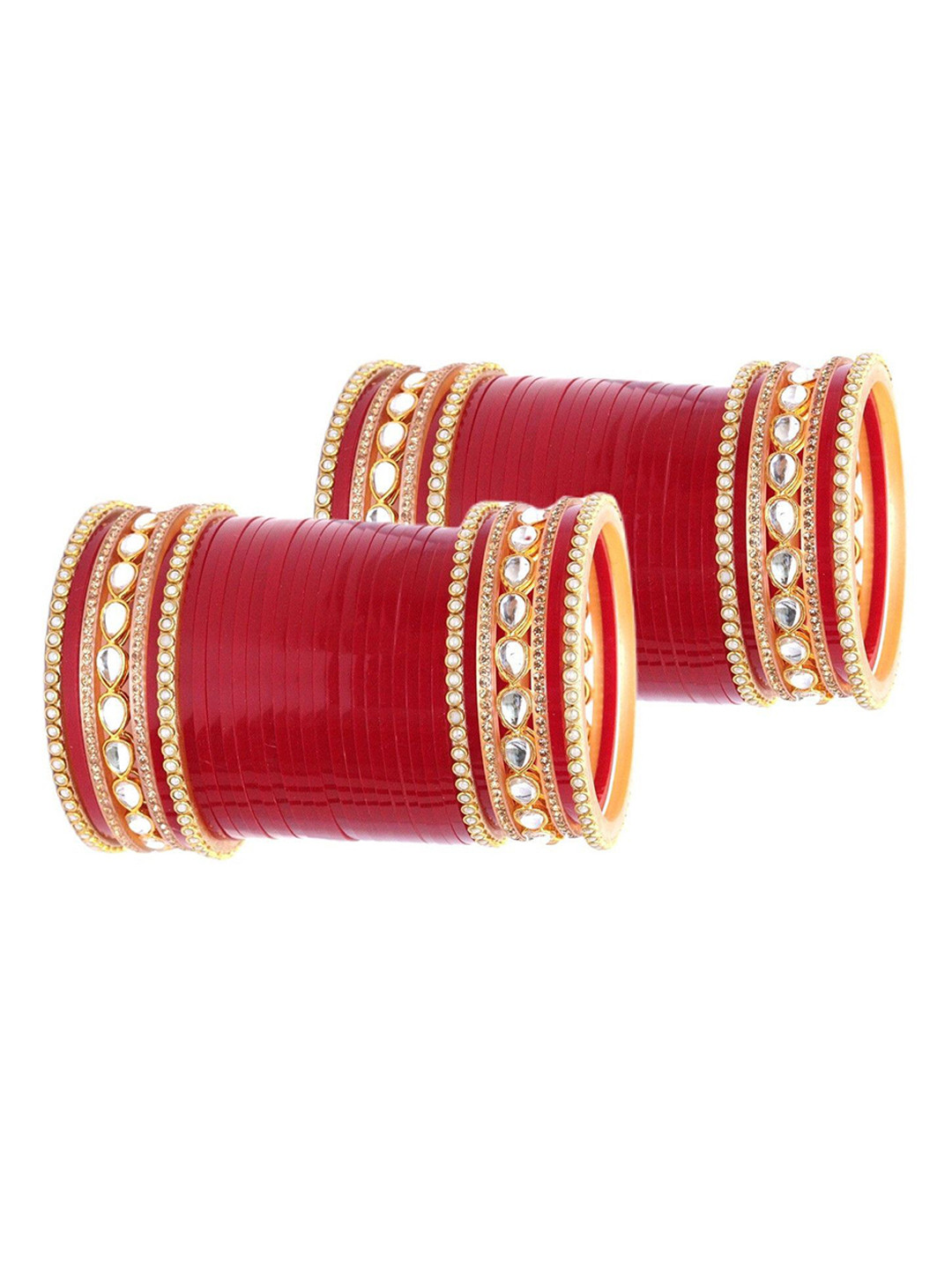 ADVANCE KANGAN Set Of 68 Stone Studded Bangles