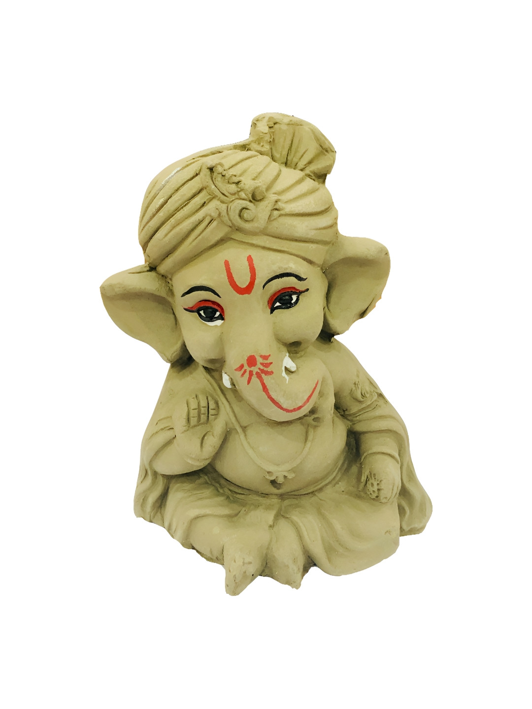 ShopMeFast Grey Clay Water Soluble Lord Ganesha Religious Idol Showpiece