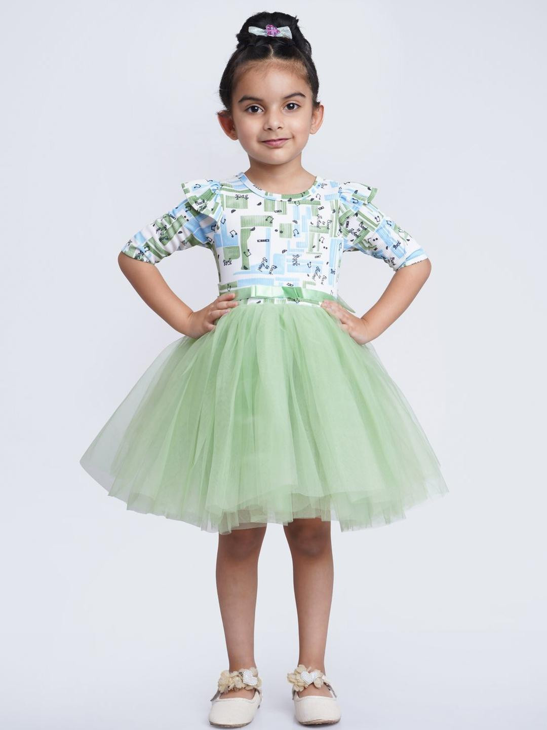 Toy Balloon kids Girls Conversational Printed Fit & Flare Dress